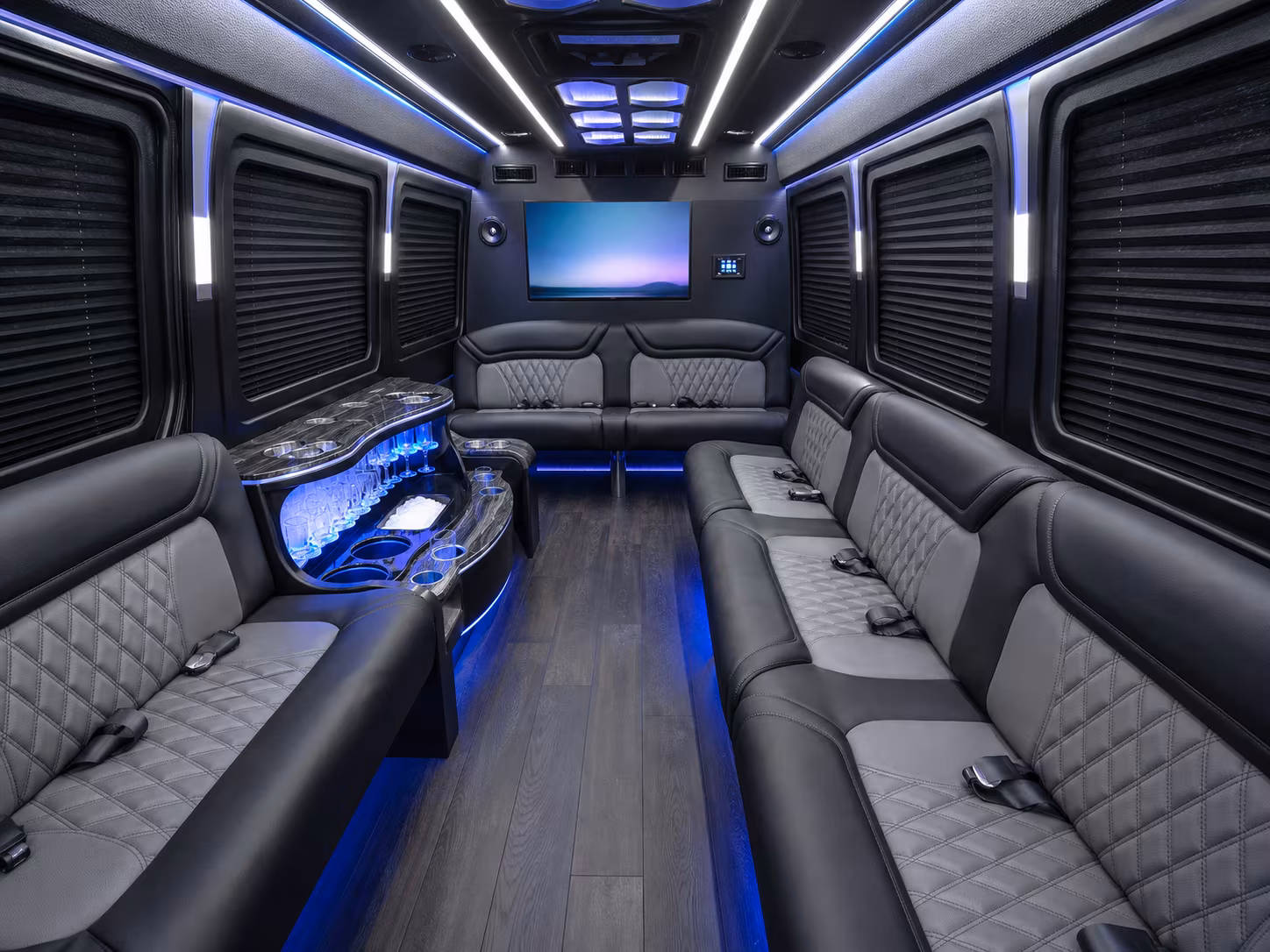 olathe 30 passenger party bus interior