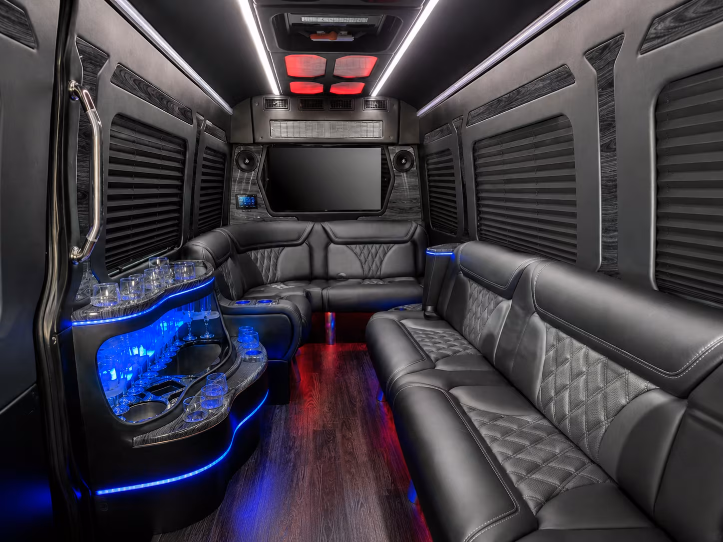 olathe 40 passenger party bus inside