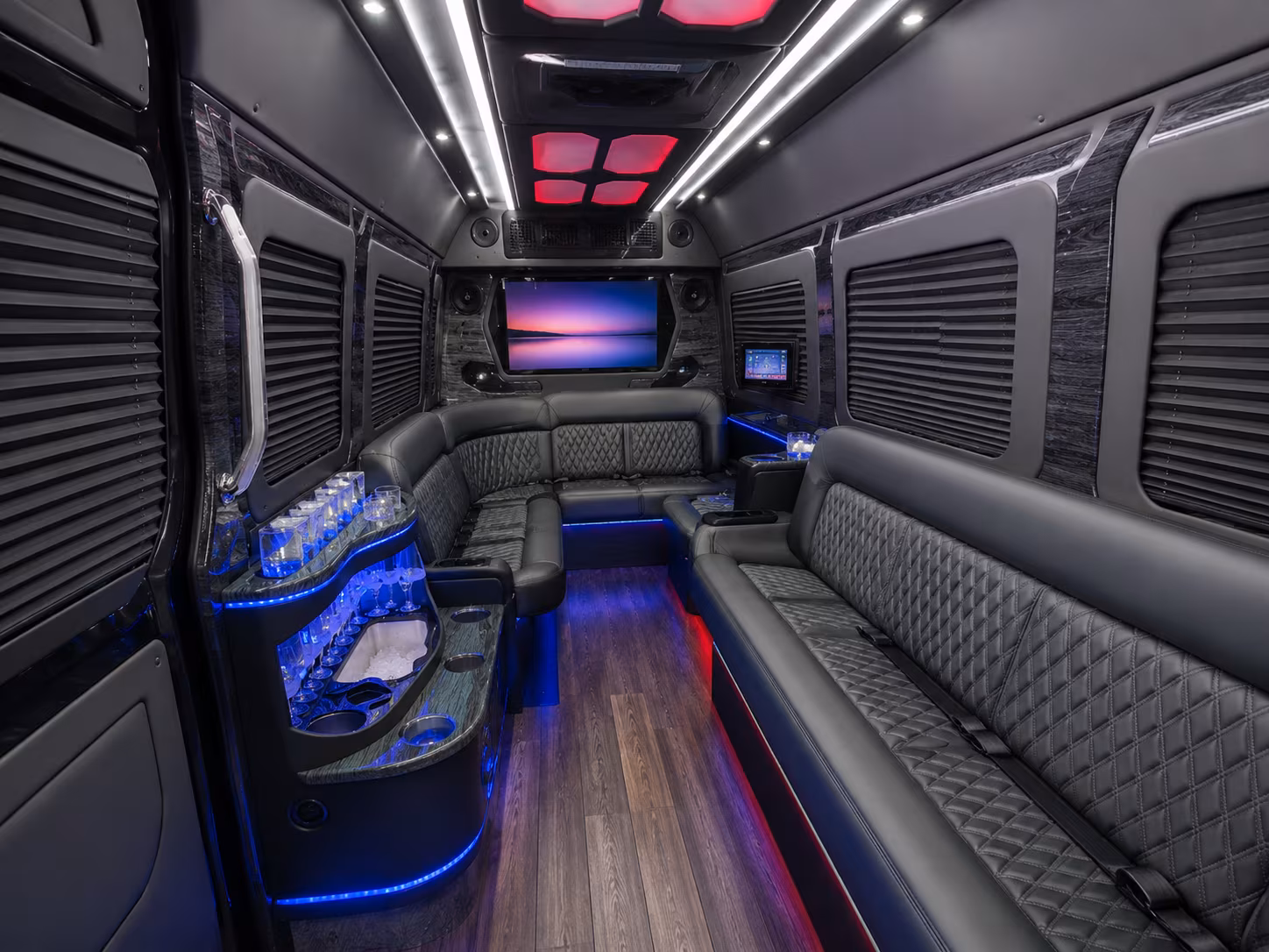 olathe 40 passenger party bus interior